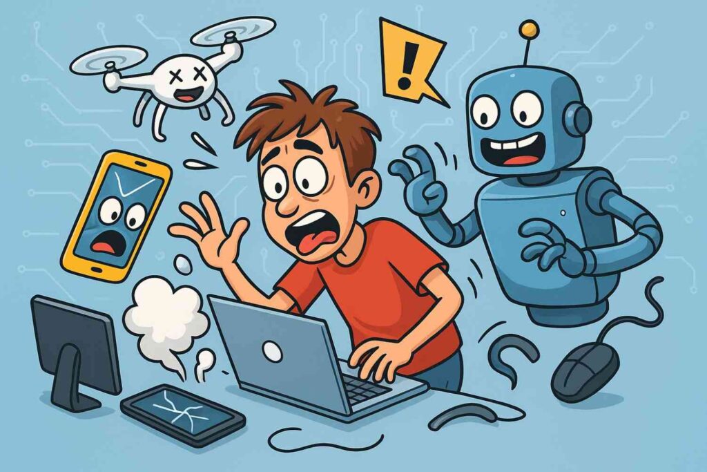 टेक न्यूज 2025: AI और गैजेट्स की मज़ेदार गड़बड़ियाँ